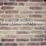 Joining Computer To Domain