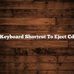 Keyboard Shortcut To Eject Cd