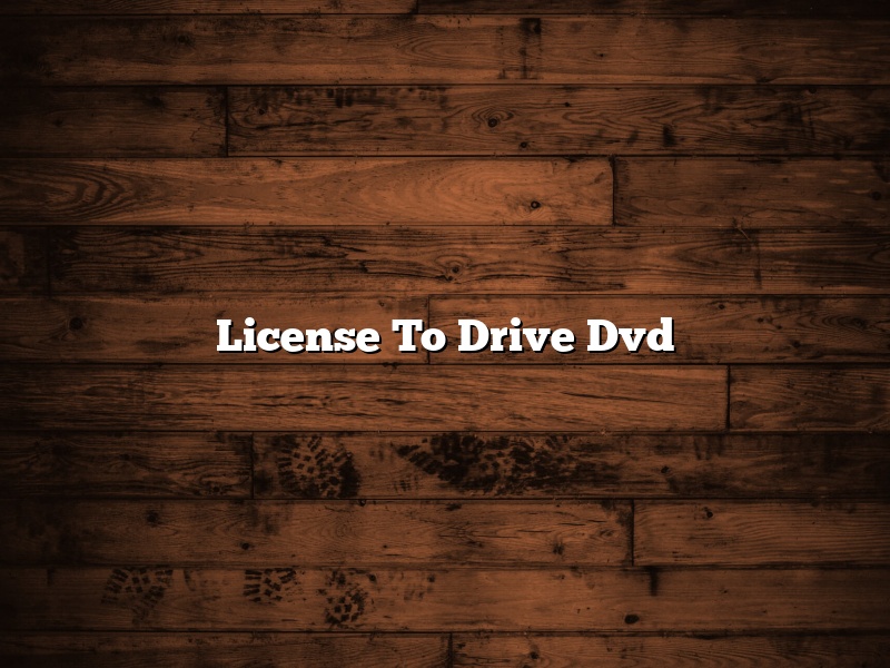 License To Drive Dvd