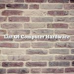 List Of Computer Hardware