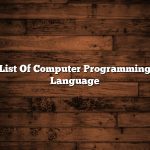 List Of Computer Programming Language