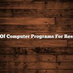 List Of Computer Programs For Resume