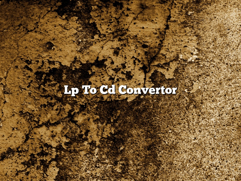 Lp To Cd Convertor
