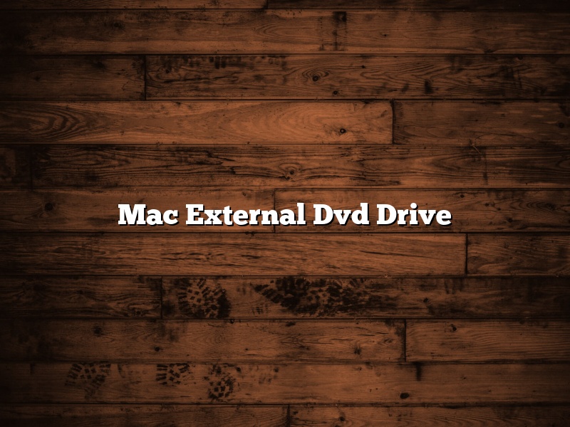 Mac External Dvd Drive