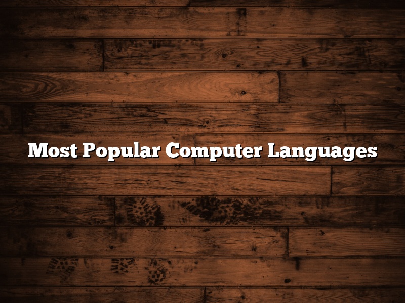 Most Popular Computer Languages