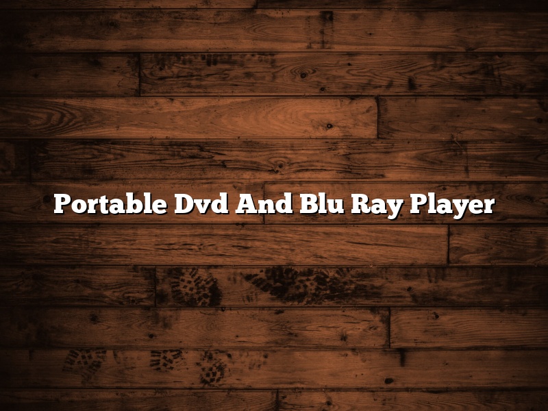 Portable Dvd And Blu Ray Player