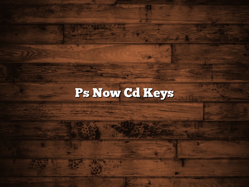 Ps Now Cd Keys