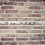 Reinstall Windows 10 Without Cd
