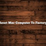 Reset Mac Computer To Factory