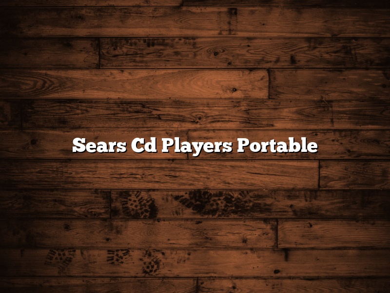 Sears Cd Players Portable