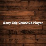 Sony Cdp Ce500 Cd Player