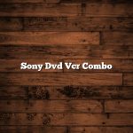 Sony Dvd Vcr Combo