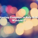 Starting Computer In Safe Mode Windows 7