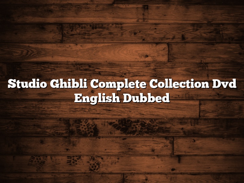 Studio Ghibli Complete Collection Dvd English Dubbed