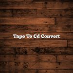 Tape To Cd Convert