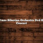 Trans Siberian Orchestra Dvd Of Concert