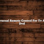 Universal Remote Control For Tv And Dvd