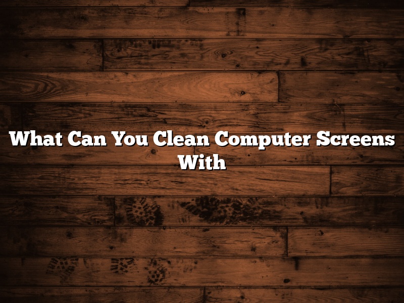 What Can You Clean Computer Screens With