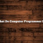 What Do Computer Programmer Do