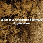 What Is A Computer Software Application