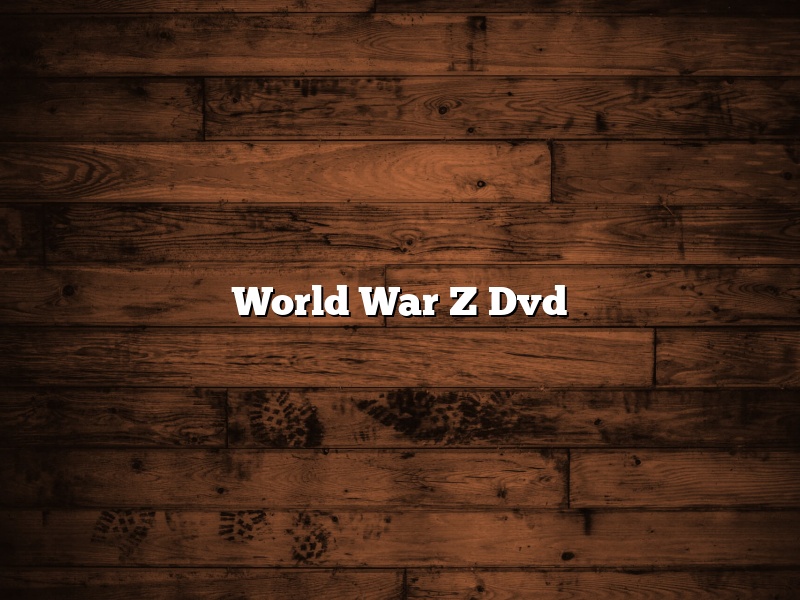 World War Z Dvd