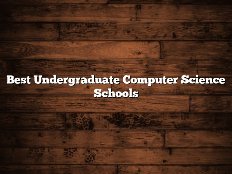 Best Undergraduate Computer Science Schools December 2022