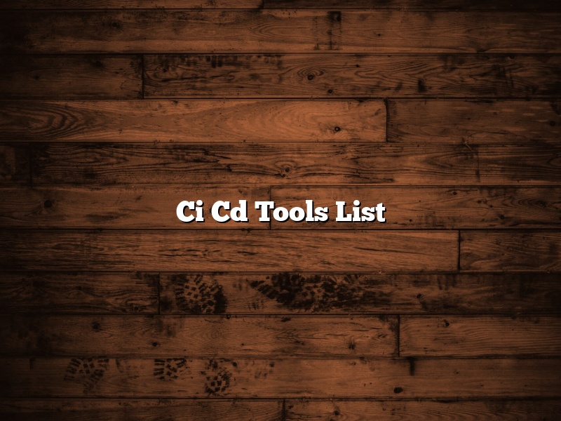 Ci Cd Tools List