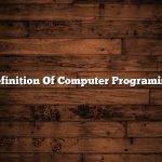 Definition Of Computer Programing
