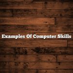Examples Of Computer Skills