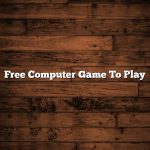 Free Computer Game To Play