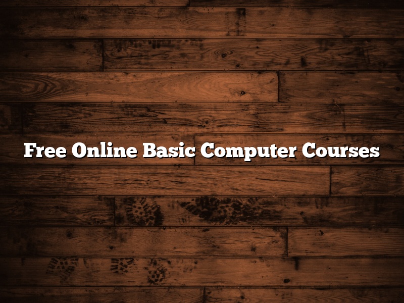 Free Online Basic Computer Courses