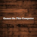 Games On This Computer