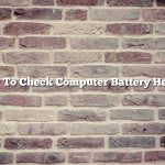 How To Check Computer Battery Health