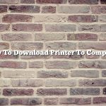How To Download Printer To Computer