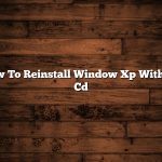 How To Reinstall Window Xp Without Cd