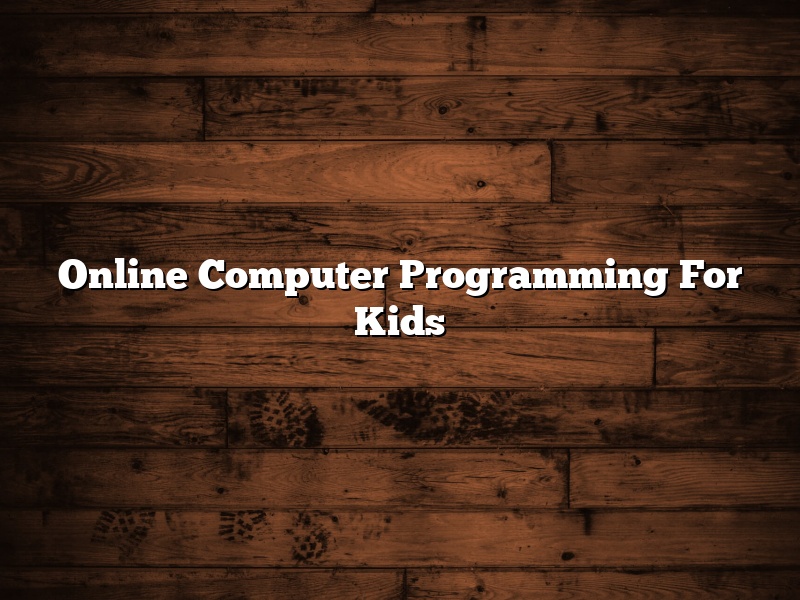 Online Computer Programming For Kids