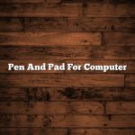 Pen And Pad For Computer