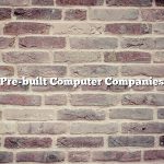 Pre-built Computer Companies