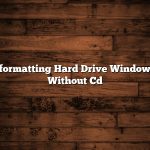 Reformatting Hard Drive Windows 7 Without Cd