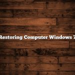 Restoring Computer Windows 7
