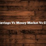 Savings Vs Money Market Vs Cd