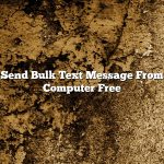 Send Bulk Text Message From Computer Free