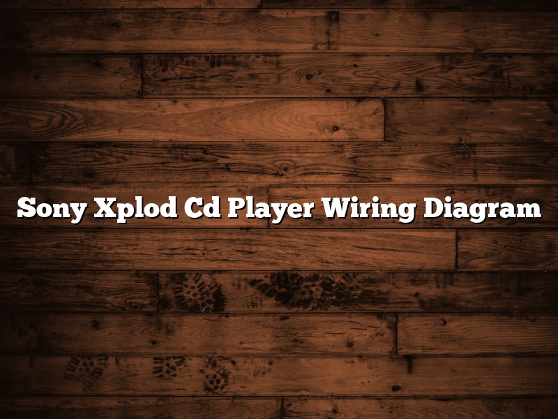 Sony Xplod Cd Player Wiring Diagram