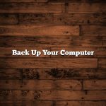 Back Up Your Computer