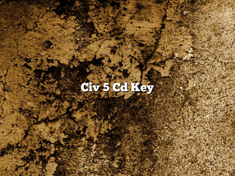 Civ 5 Cd Key