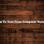 How To Text From Computer Verizon