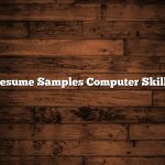 Resume Samples Computer Skills
