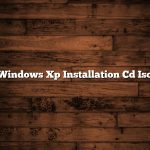 Windows Xp Installation Cd Iso